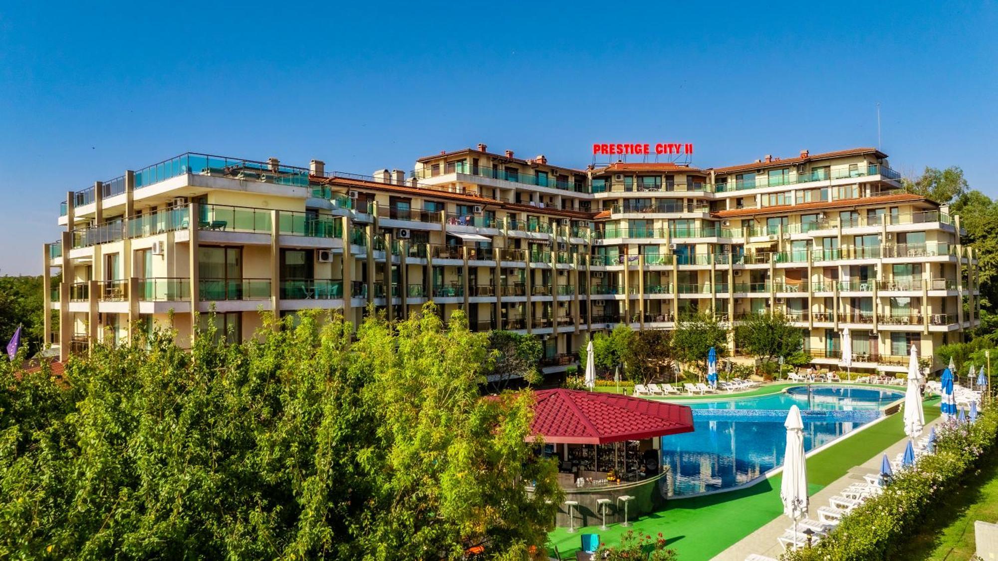 Aparthotel Hotel Prestige City II Primorsko Bagian luar foto
