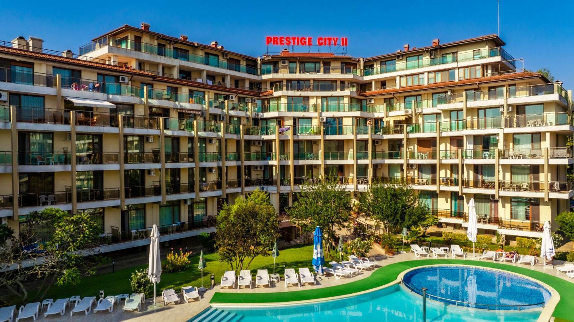 Aparthotel Hotel Prestige City II Primorsko Bagian luar foto